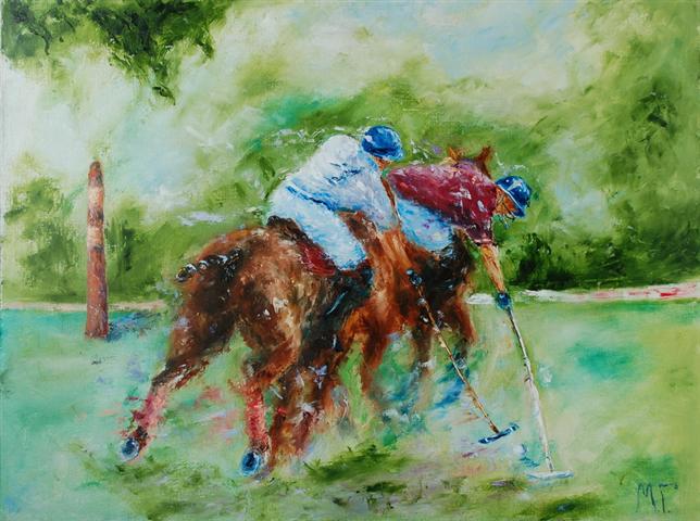 1500  sold. Polo VI. 60х80 cm. oil on canvas 